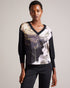 HANALYY-Knitwear-Make layering fun with HANALYY. The photographic floral print on front of this jumper is a playful twist on an otherwise simple design, while the V-neck and blouson sleeves enhance its feminine silhouette. Jumper Photographic floral print on front V-neck Blouson sleeves Cotton and linen blend knit- Ted Baker Romania